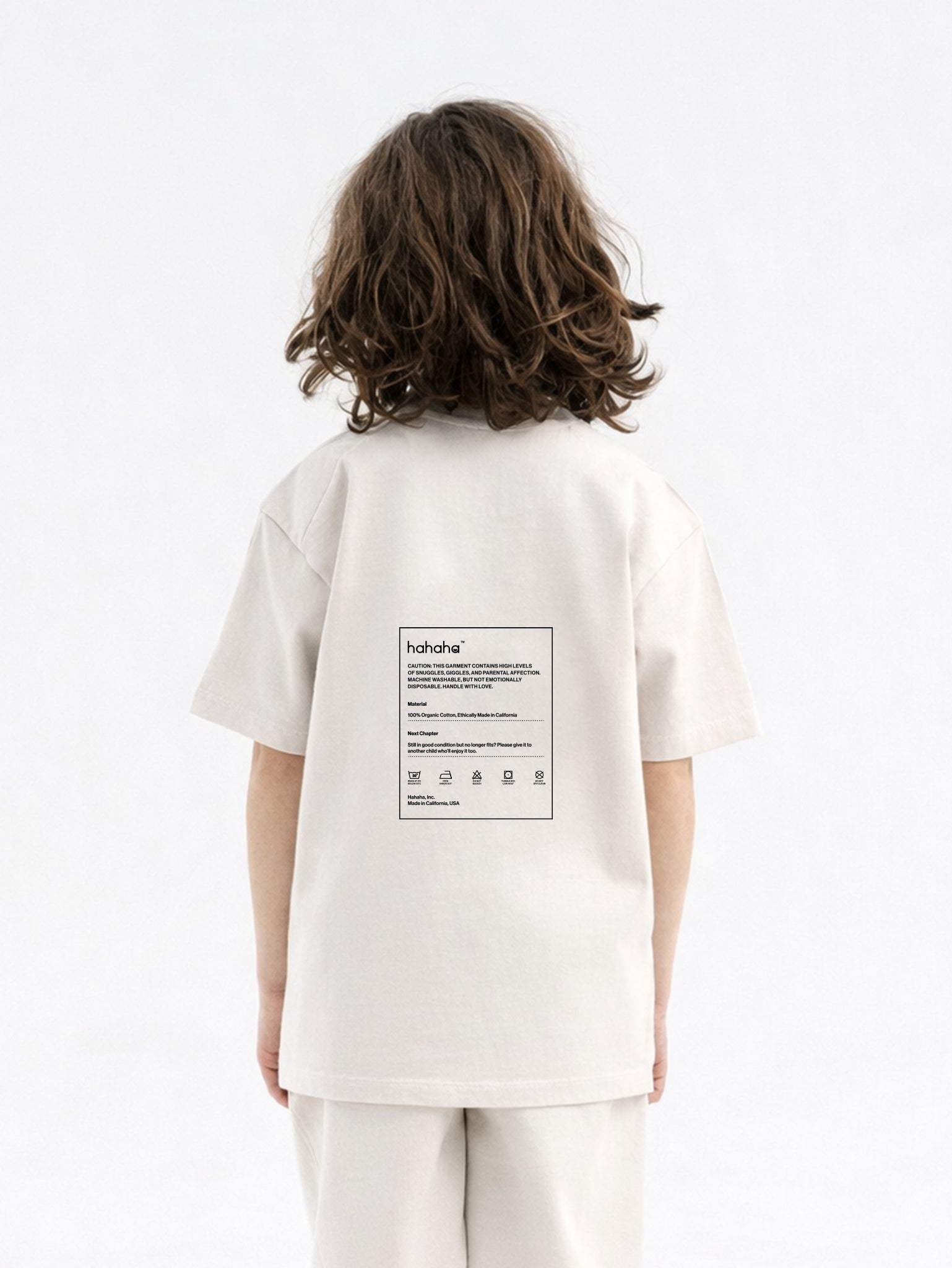 Off-White Organic Cotton Kids Tee - Essential