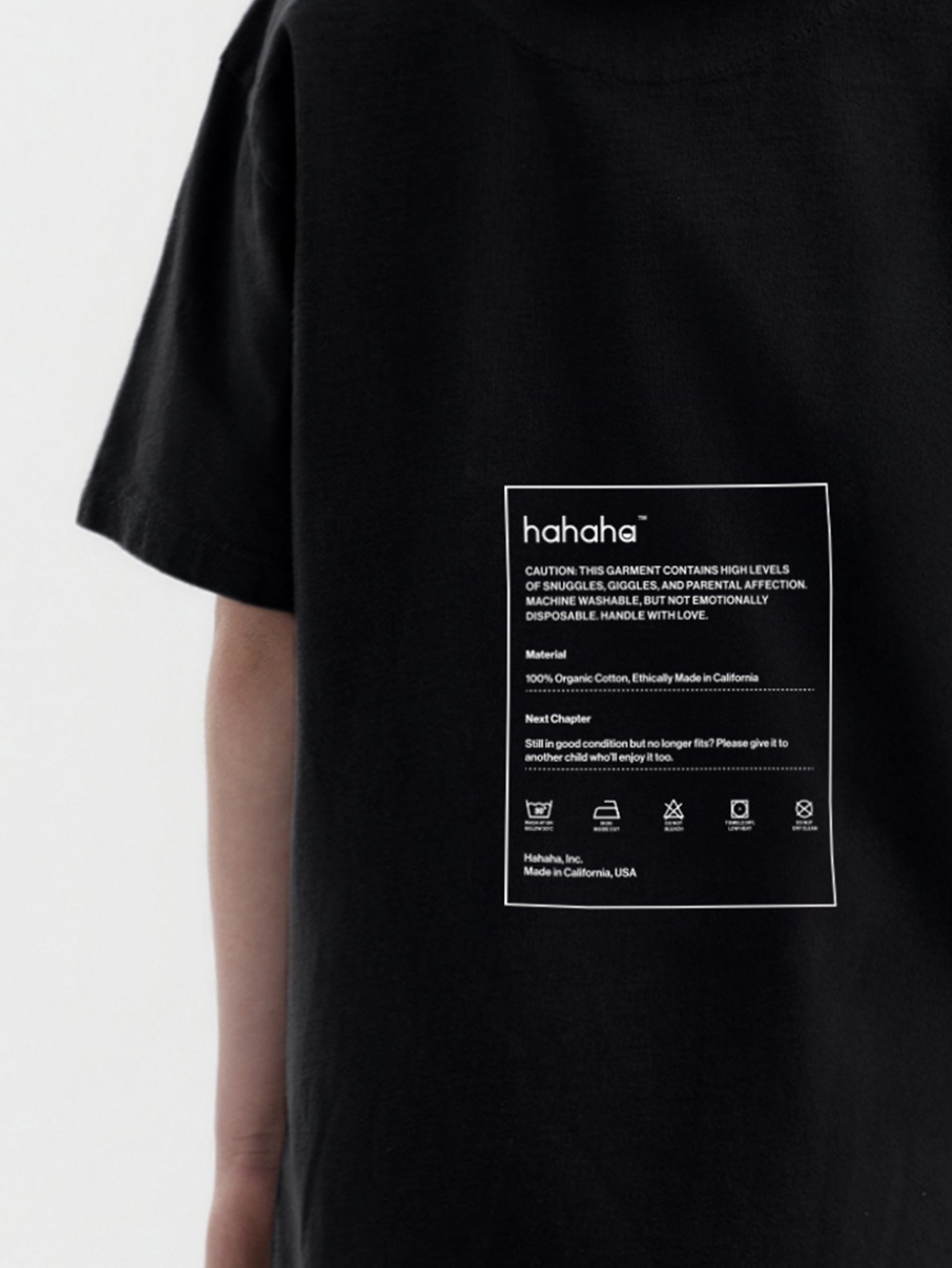 Black Organic Cotton Kids Tee - Customizable