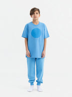 Blue Organic Cotton Kids Tee - Customizable