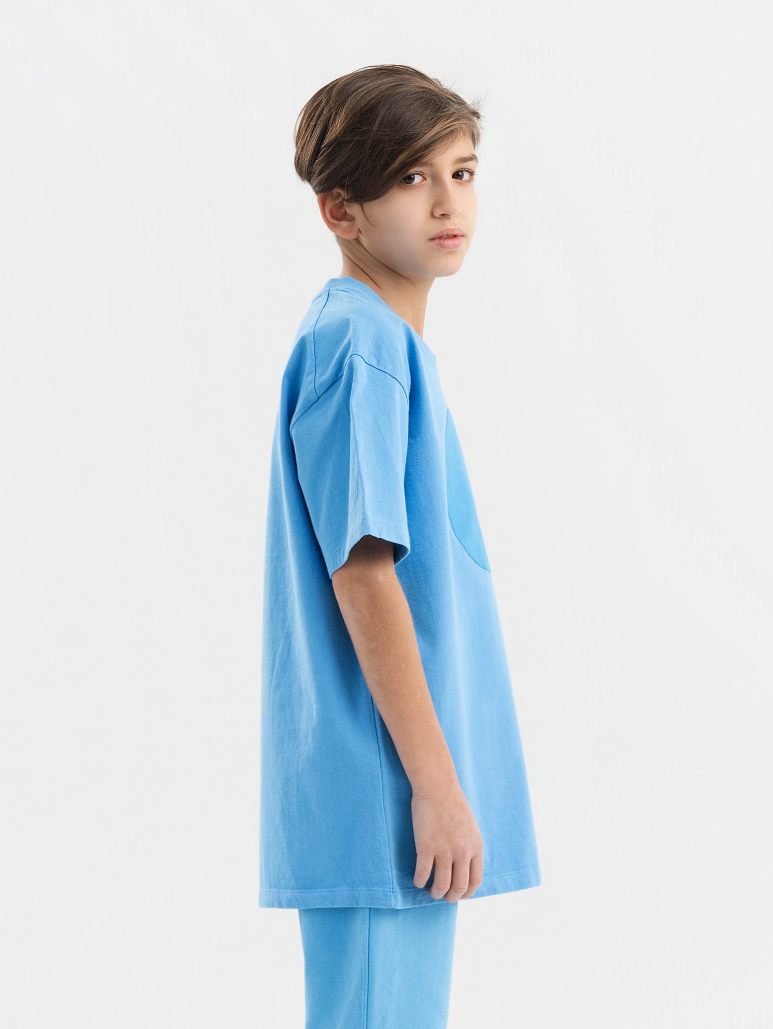 Blue Organic Cotton Kids Tee - Customizable