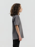 Stone Grey Organic Cotton Kids Tee - Essential