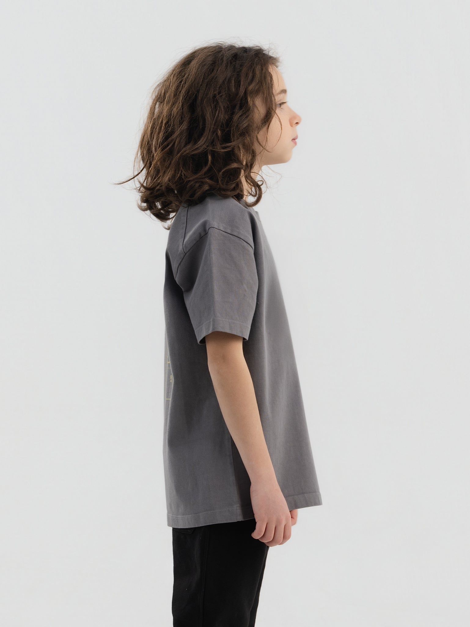 Stone Grey Organic Cotton Kids Tee - Essential