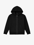 Black Organic Cotton Kids Zip-Up Jacket - Essential