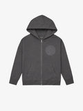 Stone Grey Organic Cotton Kids Zip-Up Jacket - Customizable