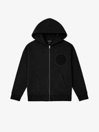 Black Organic Cotton Kids Zip-Up Jacket - Customizable