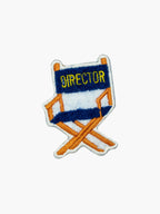 Embroidered Director's Chair patch with hook-and-loop backing