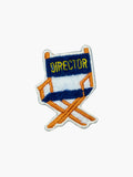 Embroidered Director's Chair patch with hook-and-loop backing