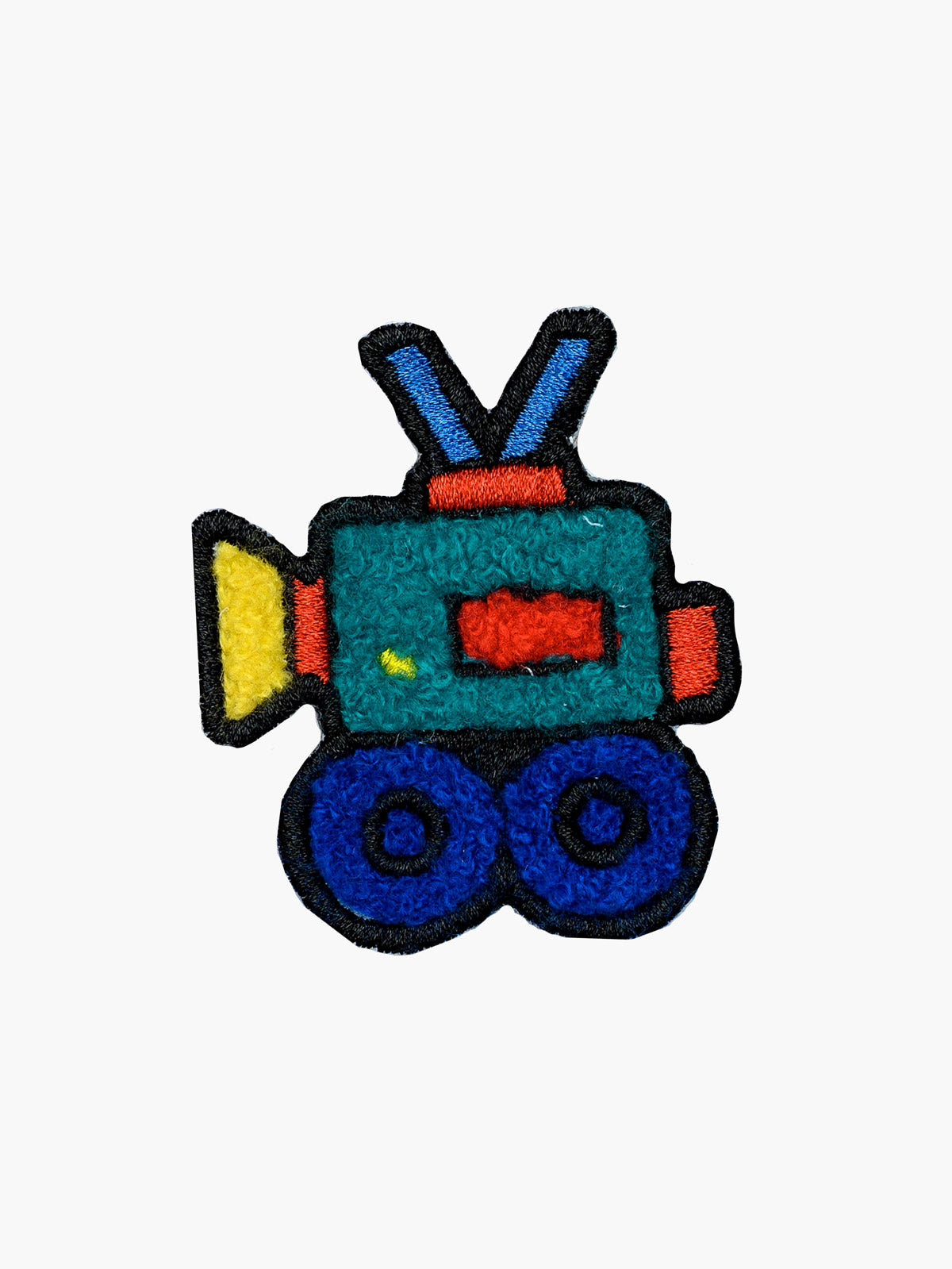 Embroidered Movie Camera patch with hook-and-loop backing