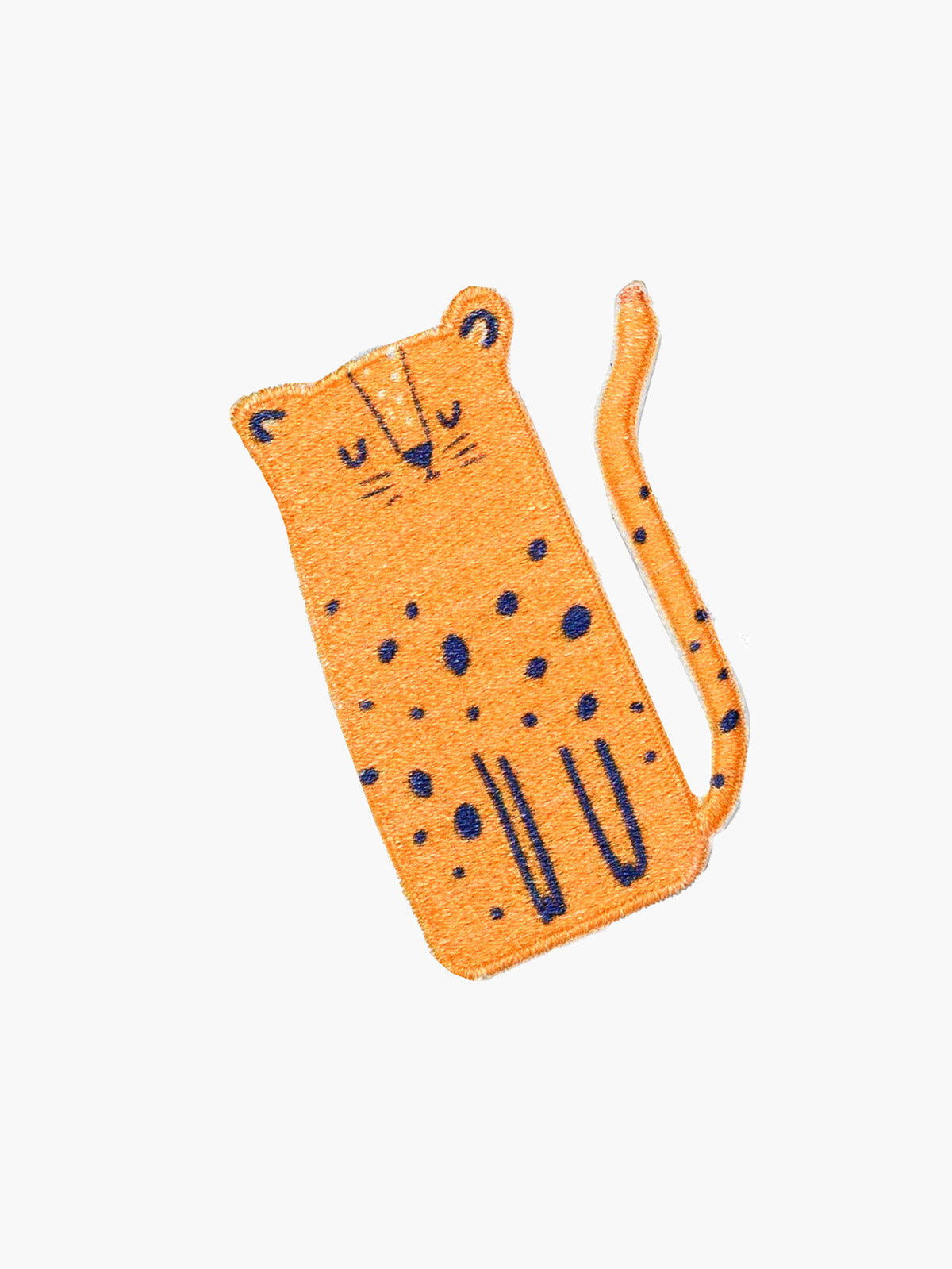 Embroidered Cheetah patch with hook-and-loop backing