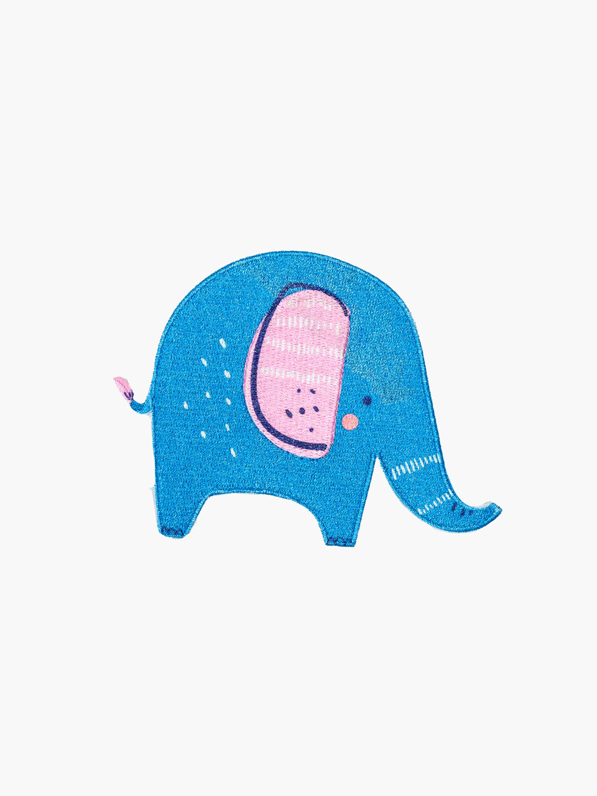 Embroidered Elephant patch with hook-and-loop backing