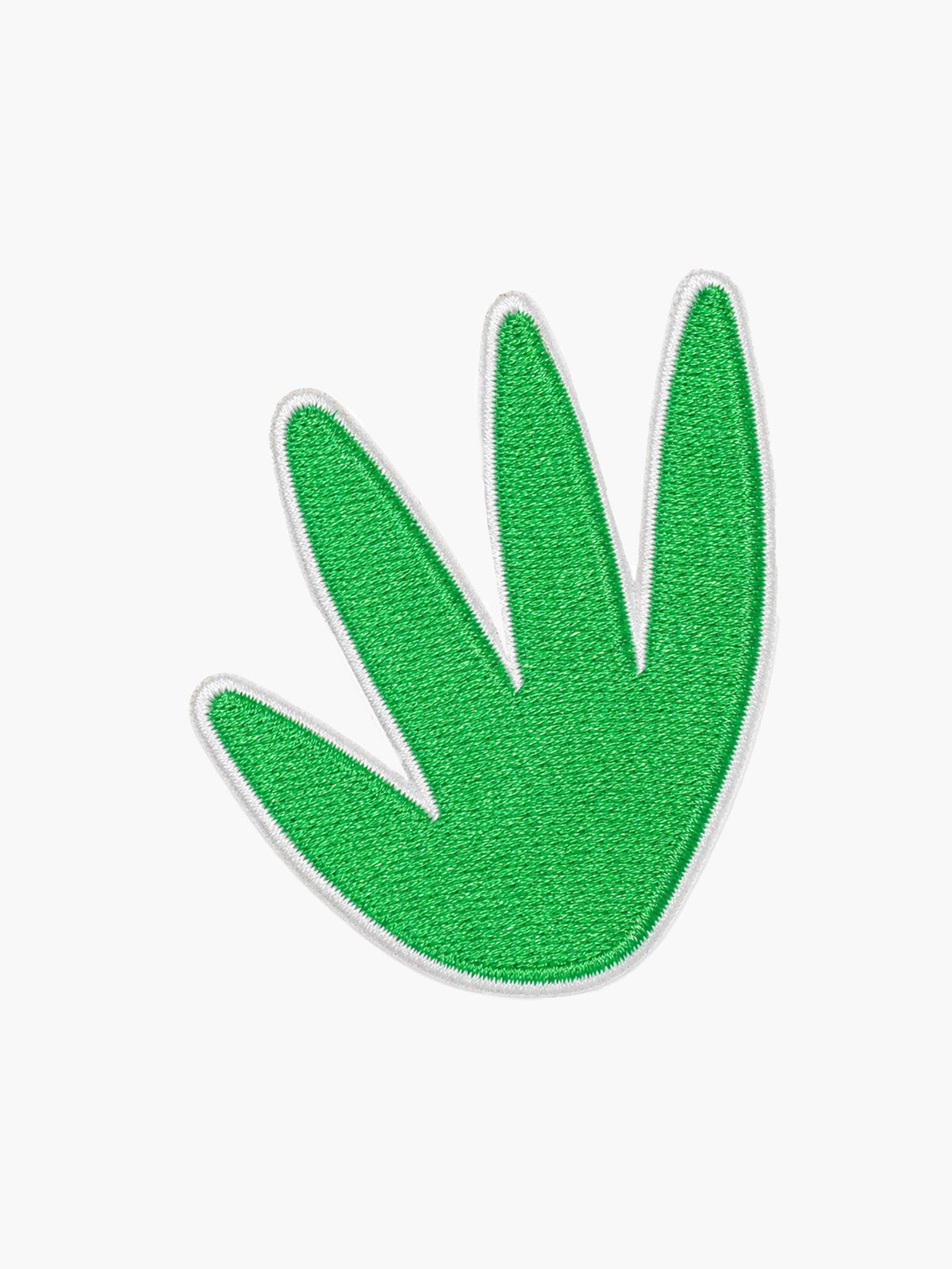 Embroidered Grass patch with hook-and-loop backing