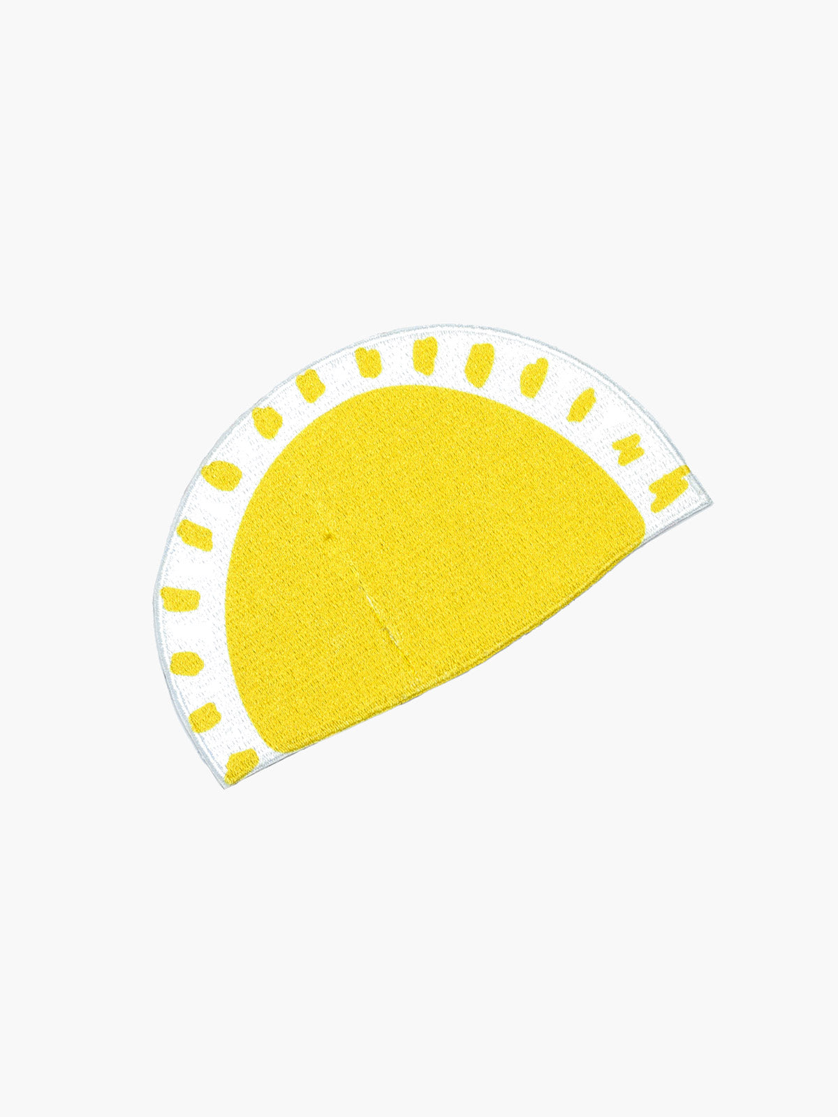 Embroidered Sun patch with hook-and-loop backing