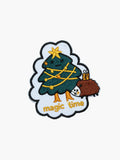 Embroidered Christmas Tree patch with hook-and-loop backing