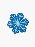 Embroidered Snowflake patch with hook-and-loop backing