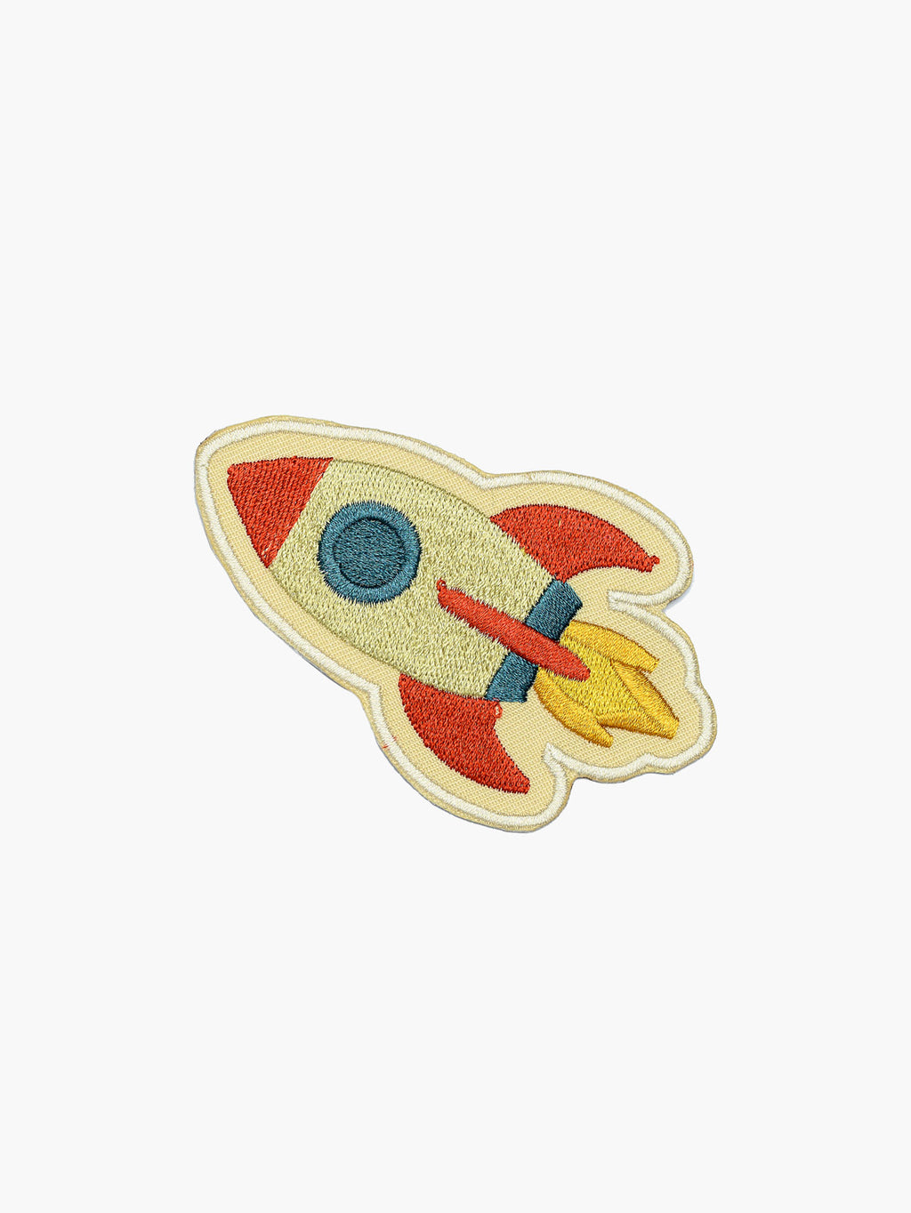 Embroidered Rocket patch with hook-and-loop backing