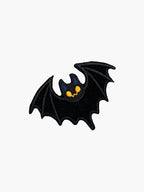 Embroidered Bat patch with hook-and-loop backing