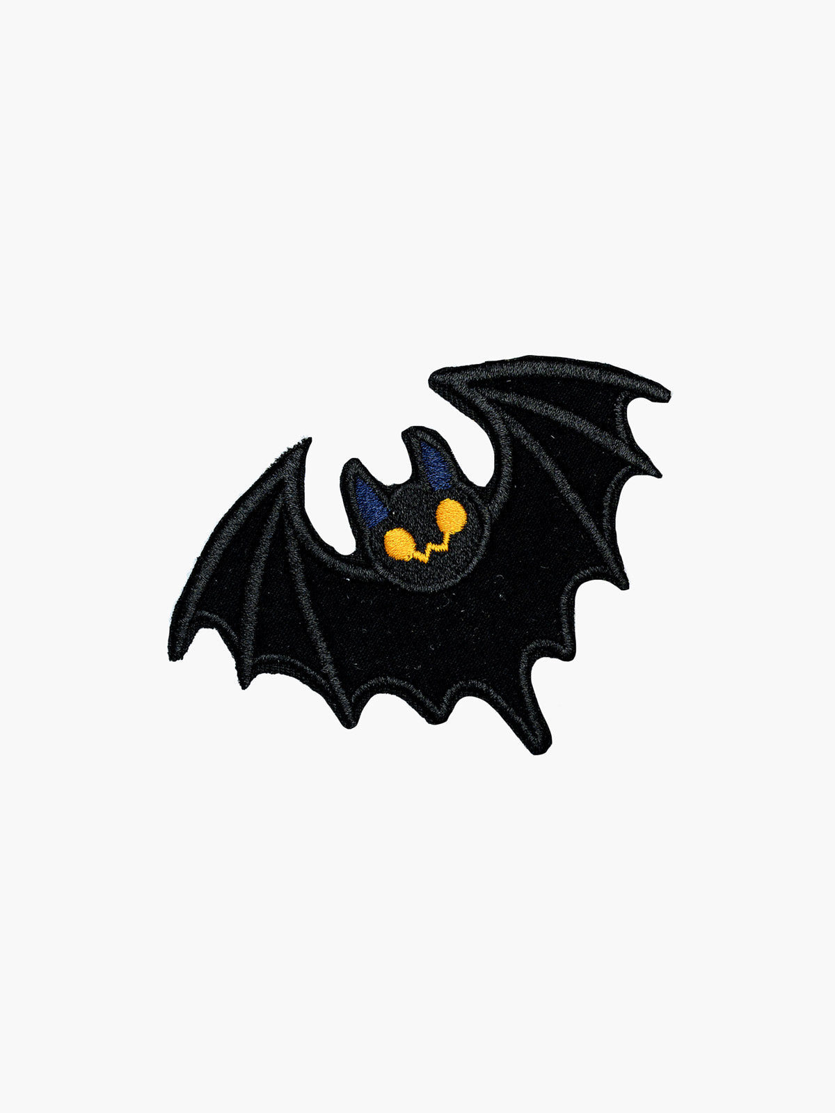Embroidered Bat patch with hook-and-loop backing