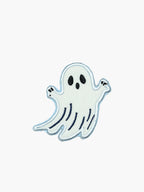 Embroidered Ghost patch with hook-and-loop backing