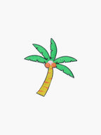 Embroidered Palm Tree patch with hook-and-loop backing