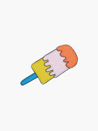 Embroidered Popsicle patch with hook-and-loop backing