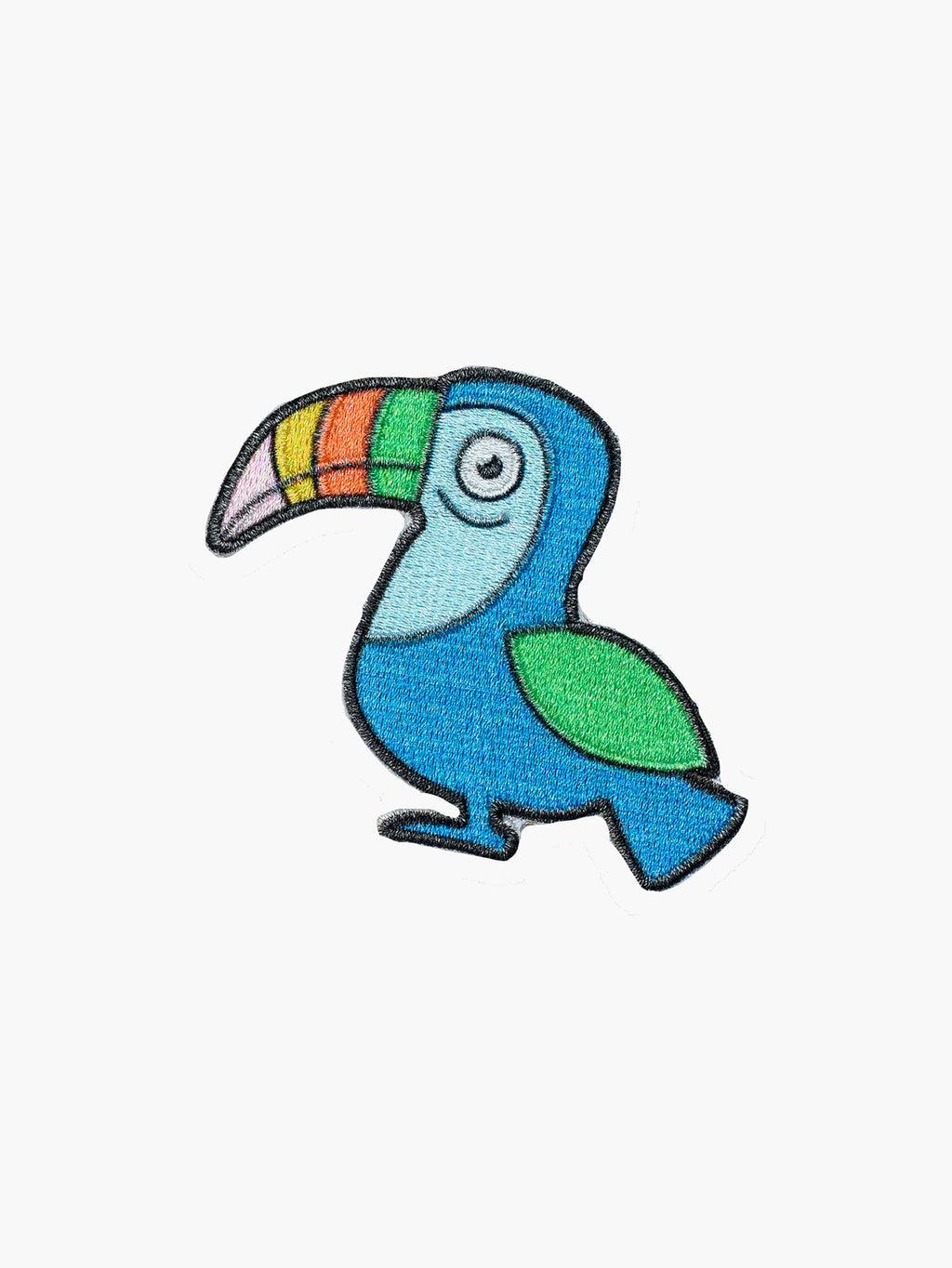Embroidered Toucan patch with hook-and-loop backing