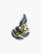 Embroidered Vulture patch with hook-and-loop backing