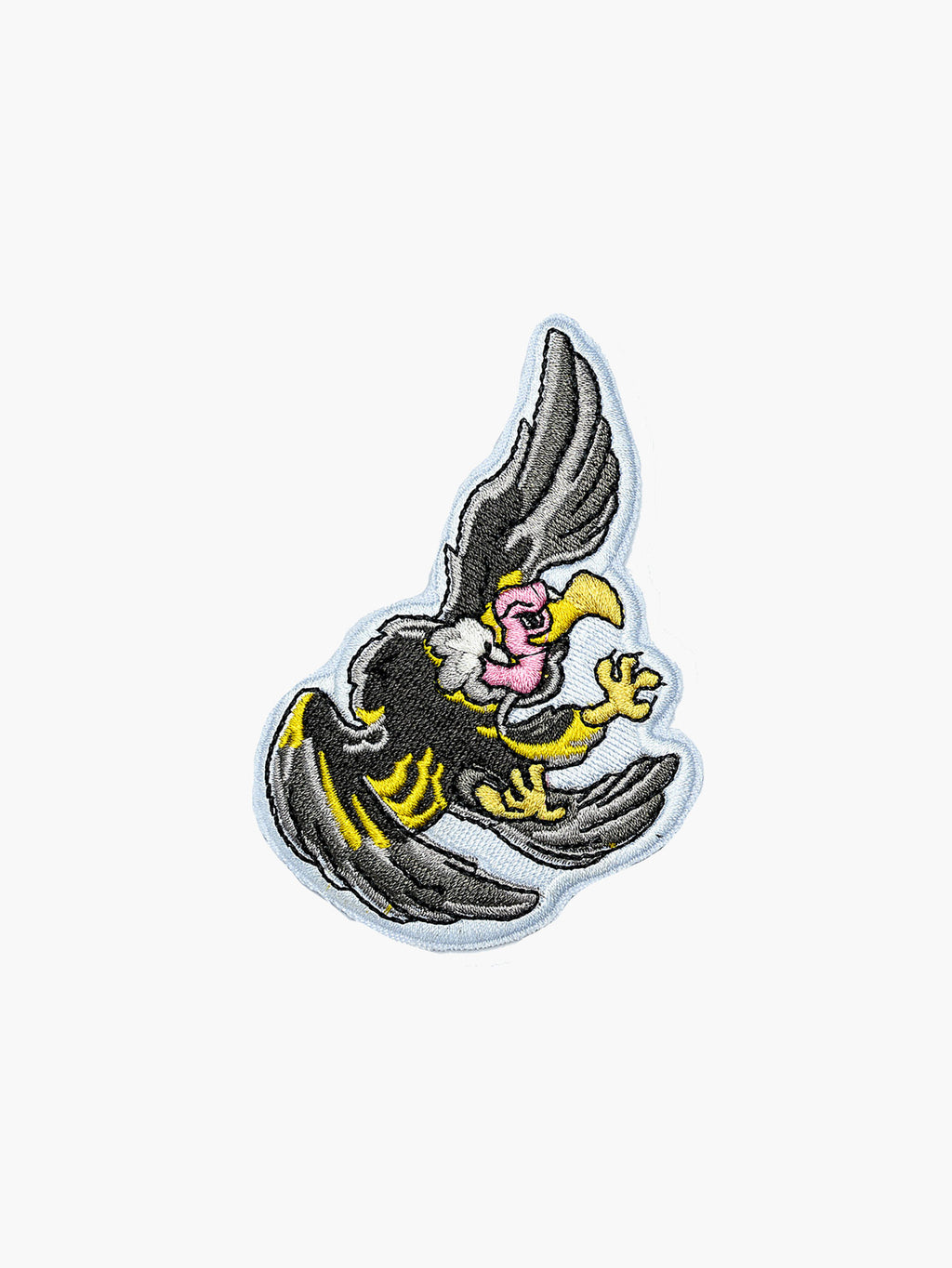 Embroidered Vulture patch with hook-and-loop backing