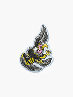 Embroidered Vulture patch with hook-and-loop backing