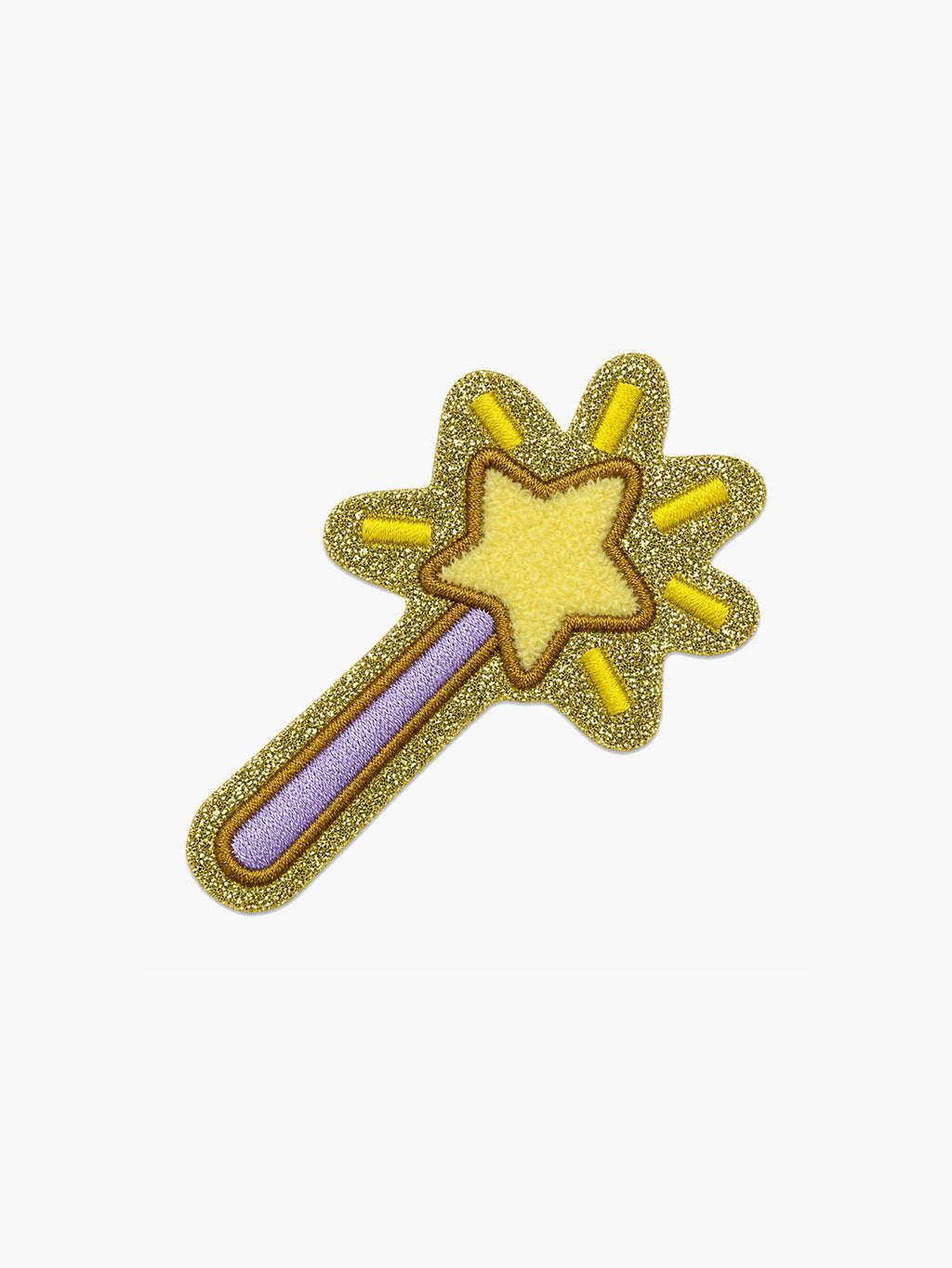 Embroidered Magic Wand patch with hook-and-loop backing