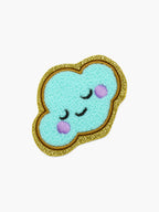 Embroidered Sleeping Cloud patch with hook-and-loop backing