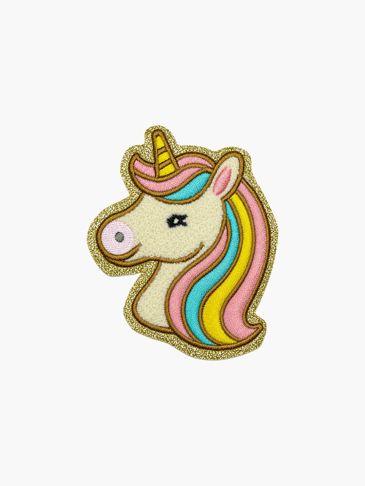 Embroidered Unicorn patch with hook-and-loop backing